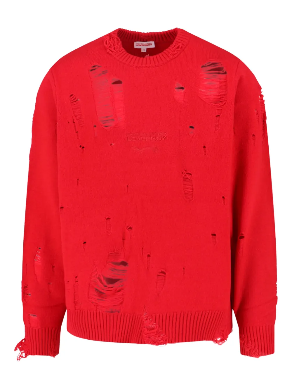 

Потертый свитер с длинными рукавами Charles Jeffrey Loverboy, красный