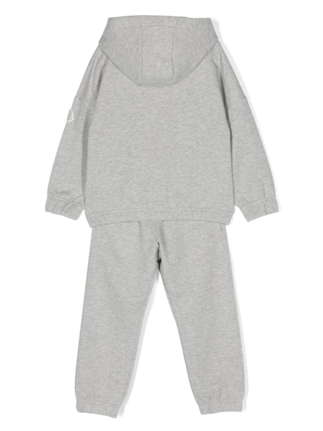 Moncler Enfant спортивный костюм с нашивкой-логотипом, серый — фото 2