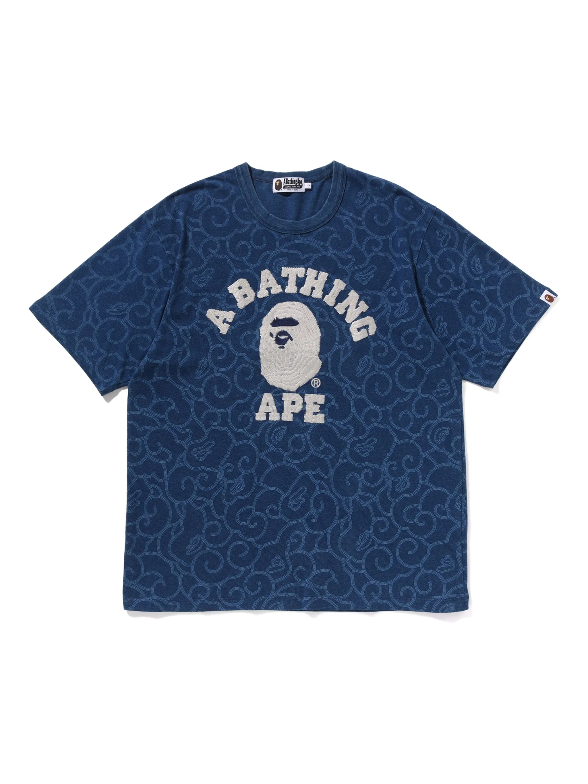 

Футболка с вышитым логотипом A Bathing Ape, синий