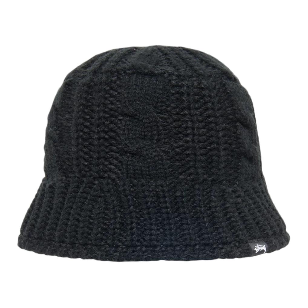 

Stussy Акриловая полиэфирная трикотажная ведро шляпа унисекс разноцветная, Black