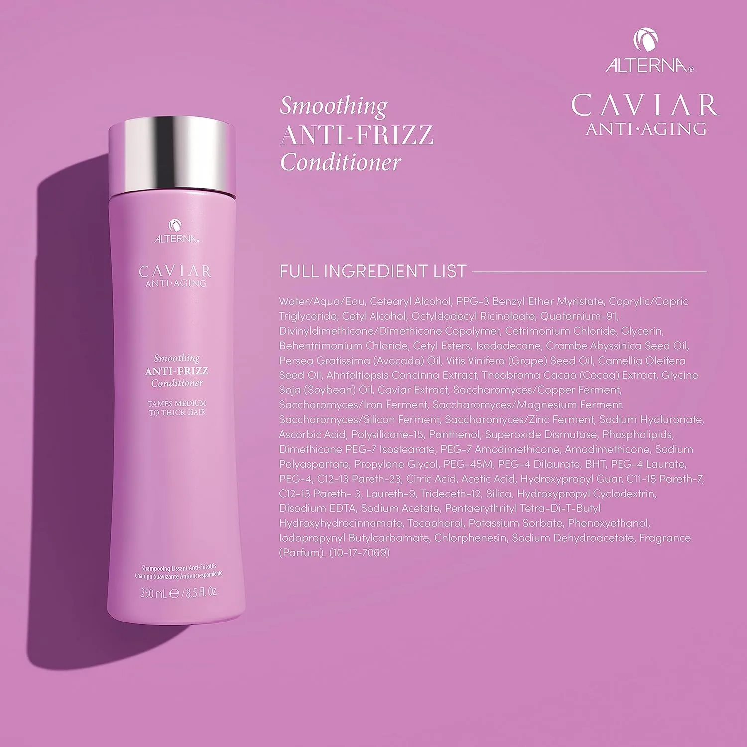 Кондиционер CAVIAR Anti-Aging Smoothing Anti-Frizz | Для средних и густых волос | Разглаживает волосы, укрощает пушистость | Без сульфатов 1000 мл (.) Alterna Haircare — фото 4