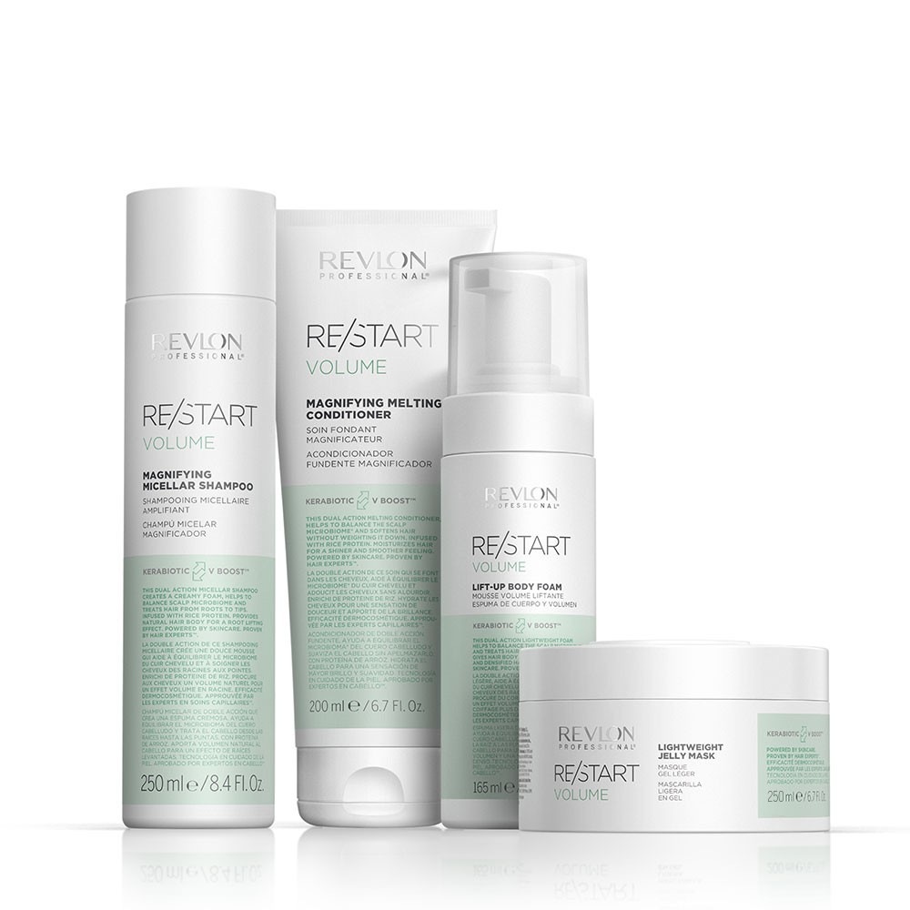 Шампунь restart re/start volume mizellen-verstärker für feines haar Revlon Professional, объем 250 мл — фото 2