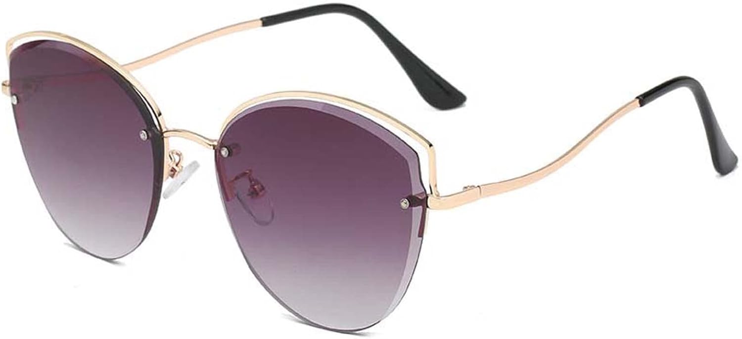 

Солнцезащитные очки «кошачий глаз» без оправы 2026 года для мужчин и женщин, солнцезащитные очки для отдыха на природе, популярные среди интернет-знаменитостей MTZJH, B