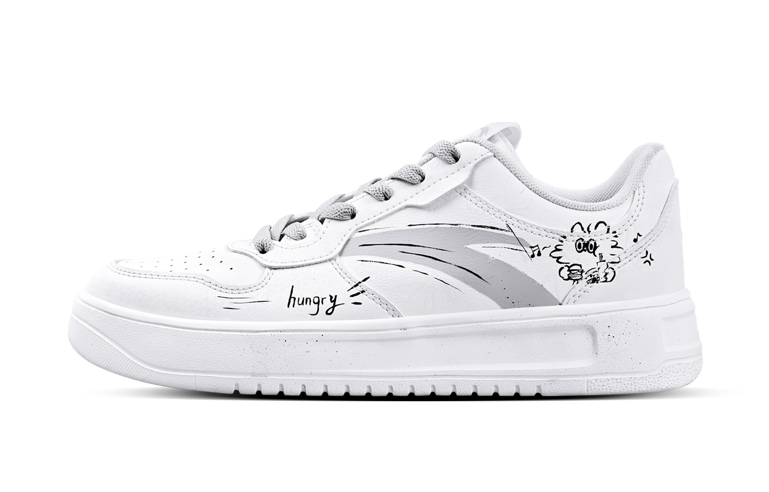 

Расслабленные нескользящие, устойчивые к истиранию, легкие низкие кроссовки для скейтбординга мужские ANTA, белый