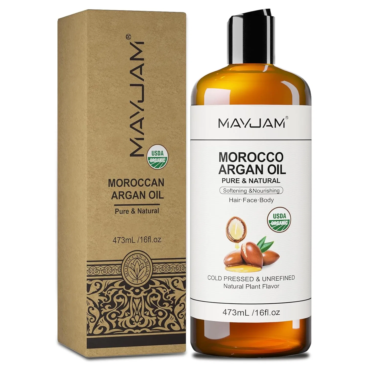 Органическое аргановое масло MAYJAM, 473 мл Mayjam