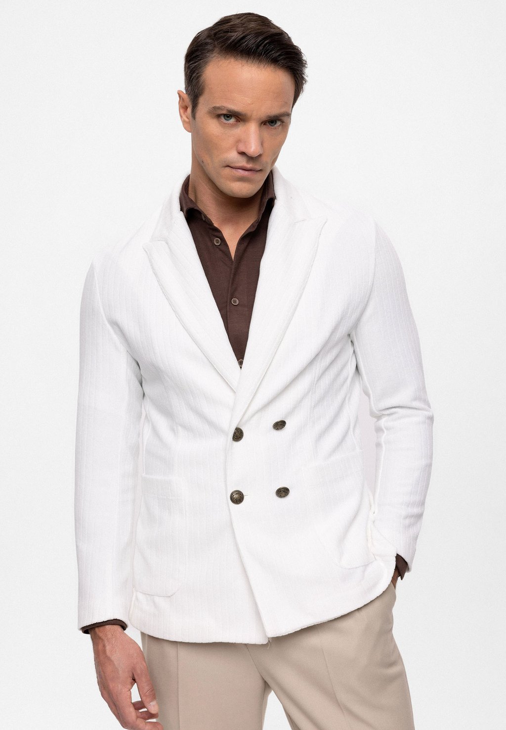 

Пиджак-блейзер LAPEL COLLAR BASIC Antioch, молочный