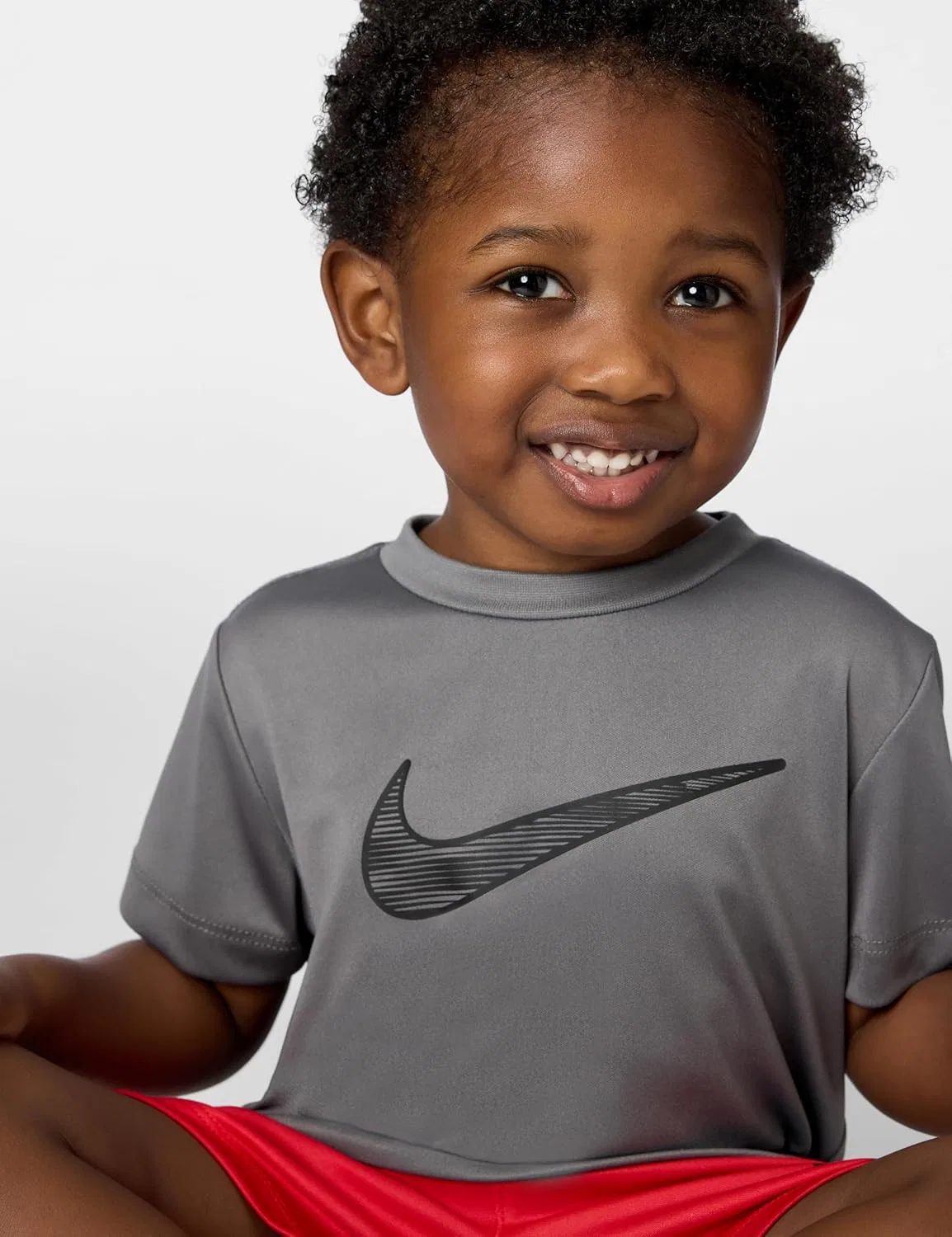 Футболка Dri-FIT, Nike, дымчато-серый/чёрный — фото 2