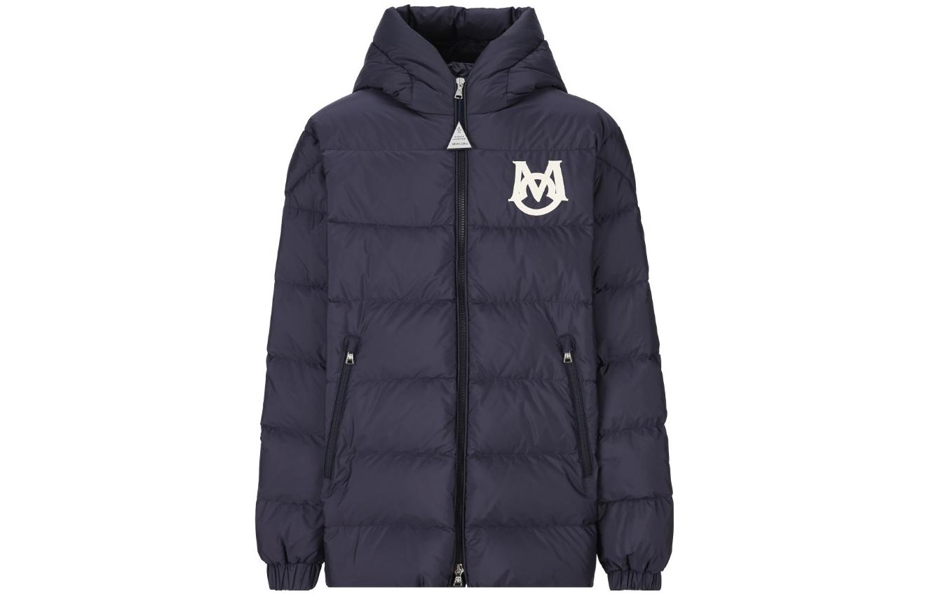 Детская утепленная куртка Moncler, морской синий — фото 2