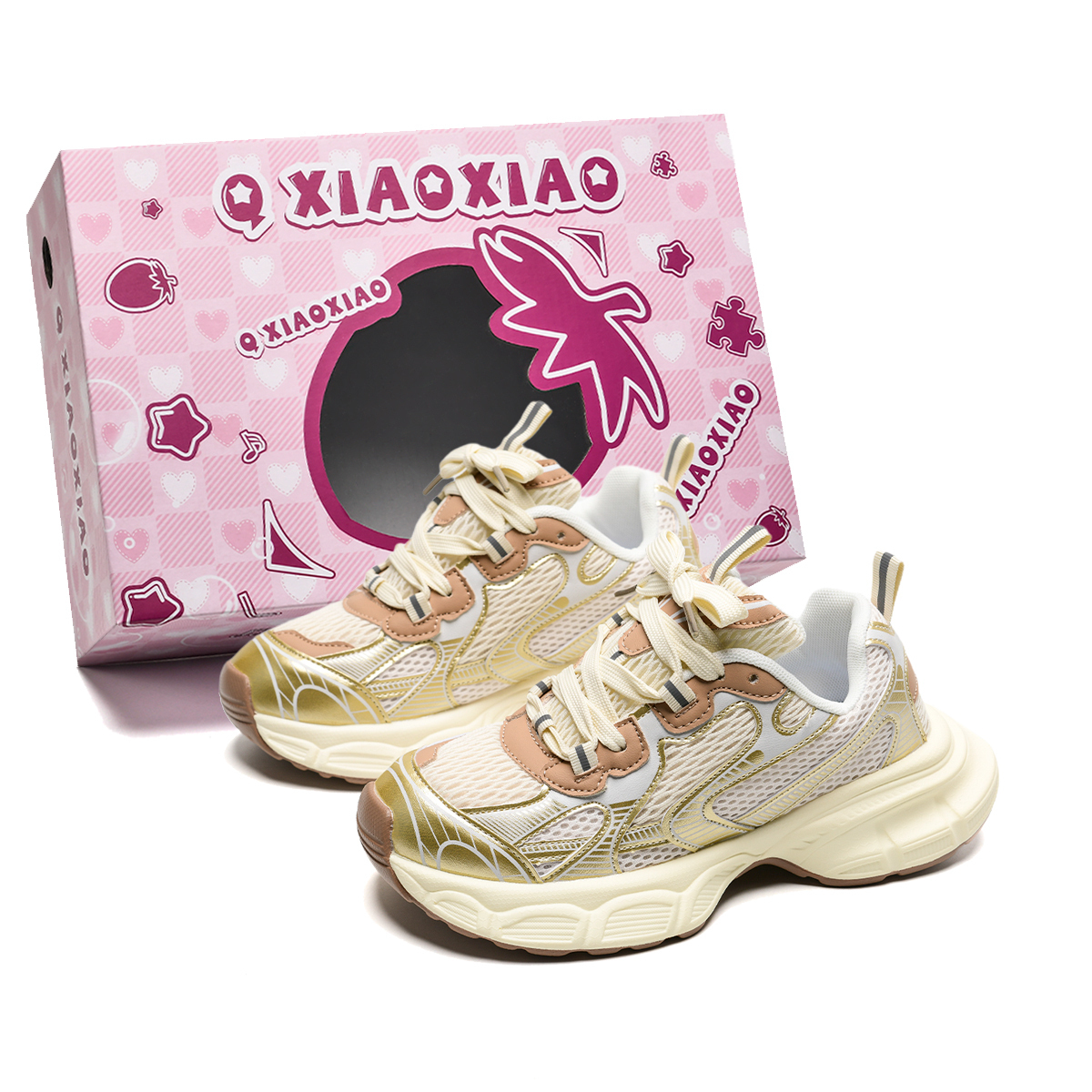 

Circle small Амортизирующие противоскользящие износостойкие дышащие низкие массивные кроссовки унисекс в коробке белый хаки, цвет White Khaki