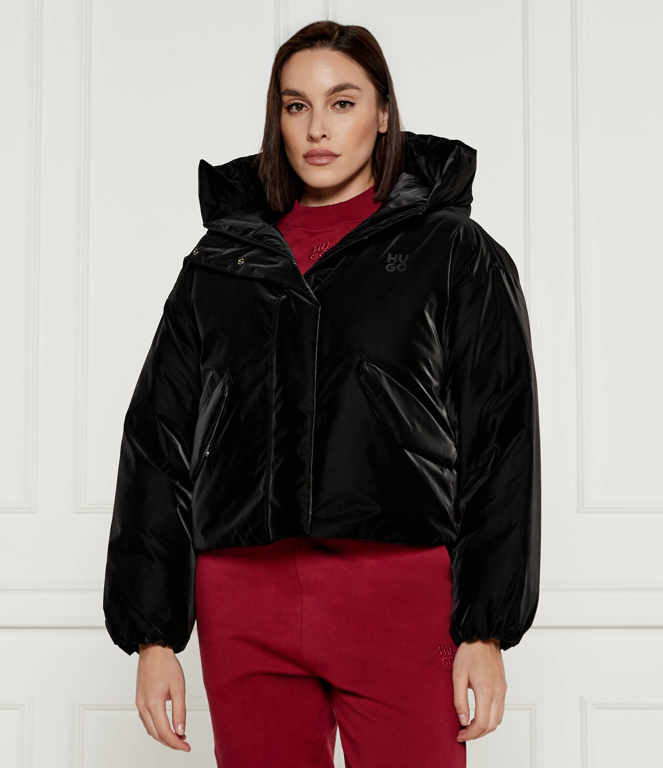 

Куртка HUGO Florita Oversize fit, черный