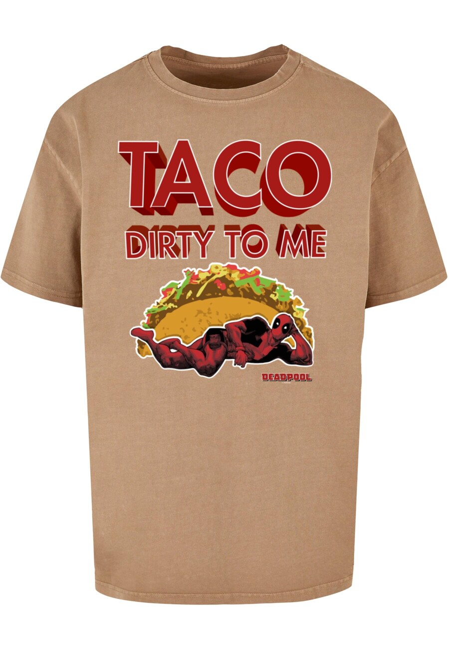 

Классическая футболка ABSOLUTE CULT Shirt Deadpool - Taco Dirty To Me, песочный