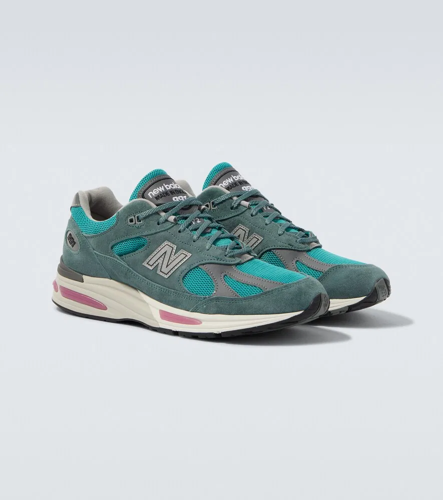 991 кроссовки, произведенные в Великобритании New Balance, зеленый