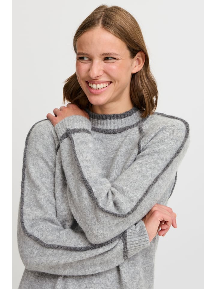 

B. young Вязаный свитер BYNINNA свободного кроя, средне-серый меланж