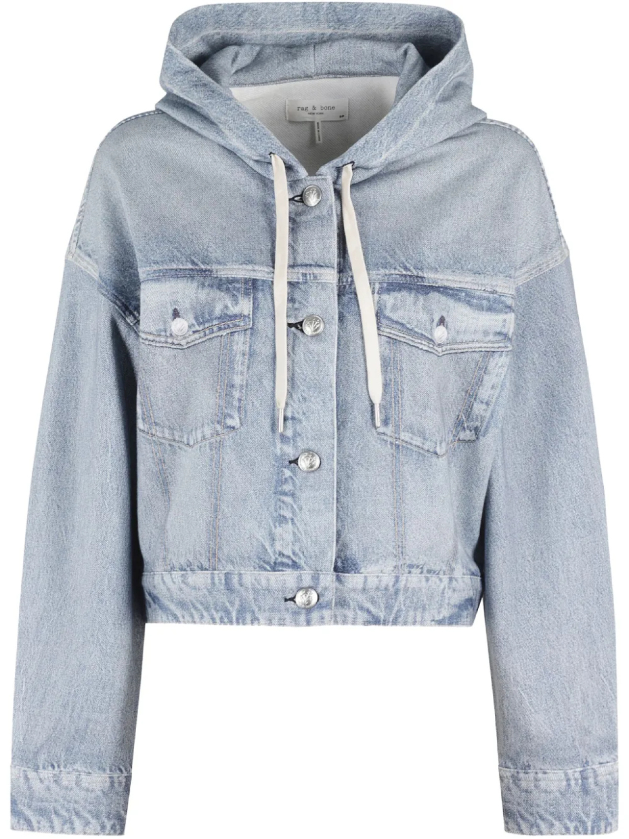 

Джинсовая куртка с капюшоном rag & bone, синий