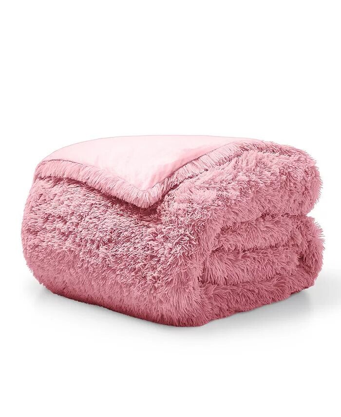 

Пододеяльник из лохматого искусственного меха Bare Home, розовый