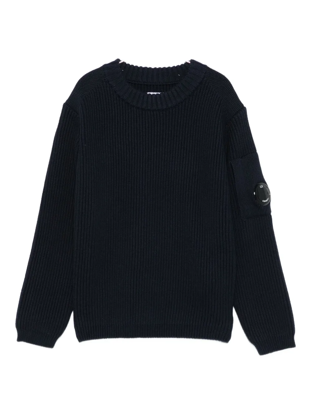 

Джемпер в рубчик с карманом для линз C.P. Company Kids, синий