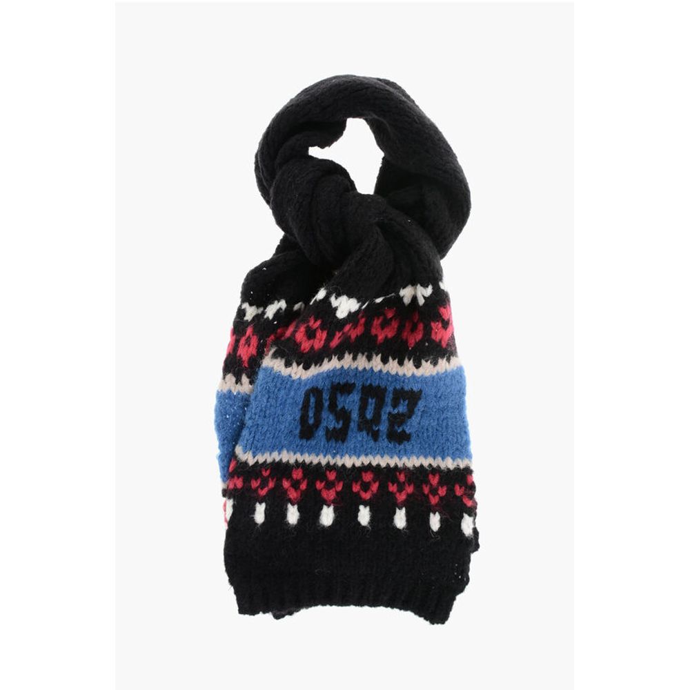 

Шарф из смеси альпаки с мотивом Фэйр-Айл Dsquared2, Multicolor