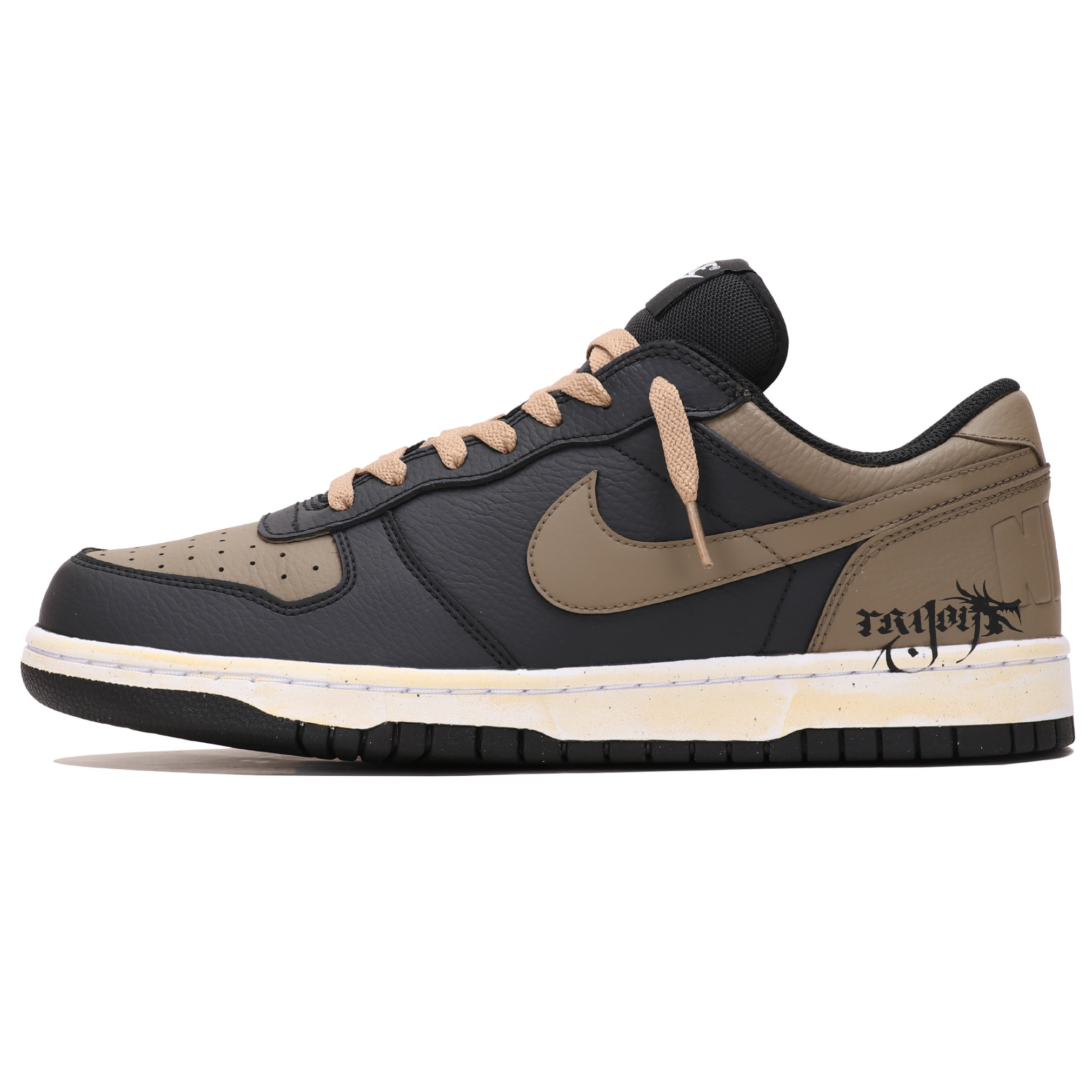 

Nike Мужские износостойкие дышащие низкие скейтбордные кроссовки, коричневый и черный