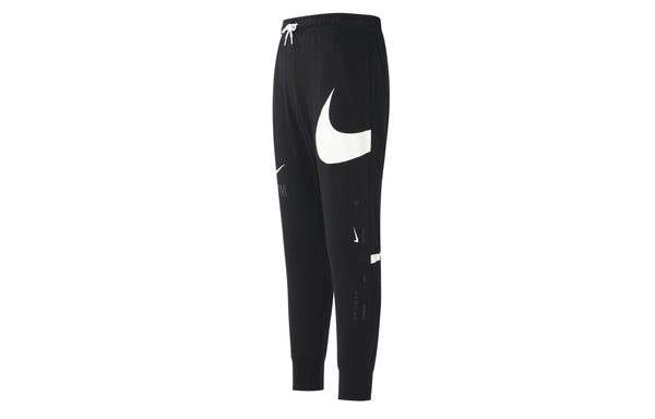 Брюки men's large logo lacing knit bundle feet sports pants/trousers/joggers autumn black Nike, черный — фото 2