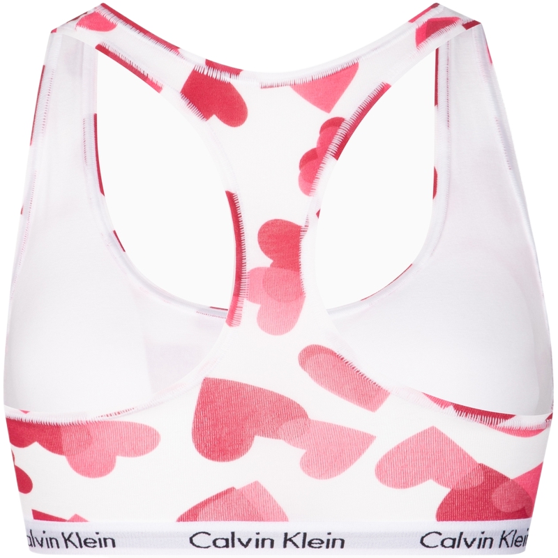 CALVIN KLEIN Бюстгальтер Женский Белый Персиковый Сердечный Цвет, UB1-Космический Черный — фото 2