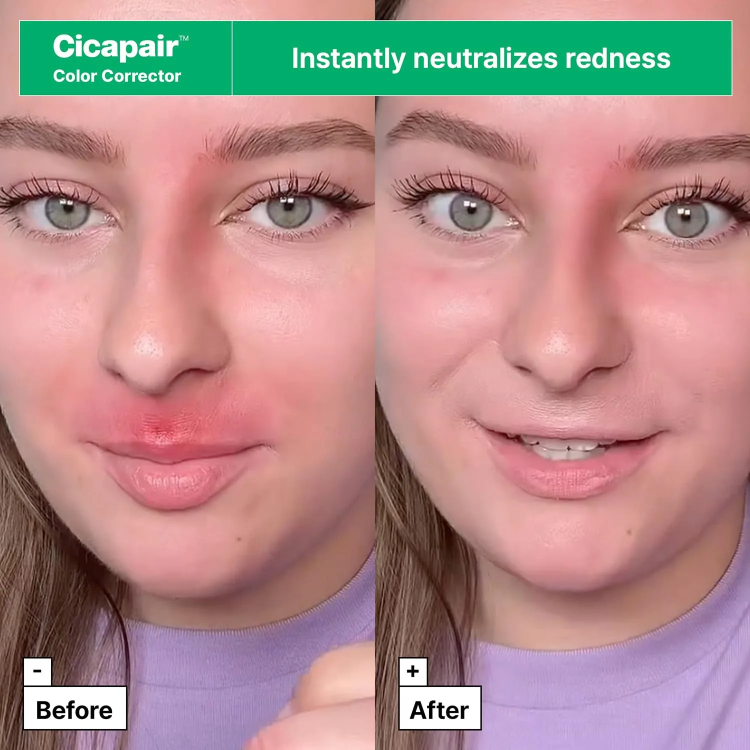 Dr.Jart+ Cicapair Redness Rescue набор для ухода за кожей, мини-формат: крем-корректор, очищающее средство, увлажняющий крем и маска 1 шт. (4 шт.), red — фото 4