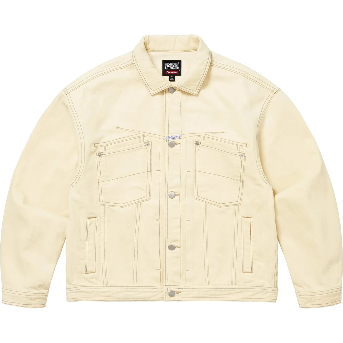 

Supreme Куртка джинсовая в стиле сиам, Light Yellow/Pale Yellow