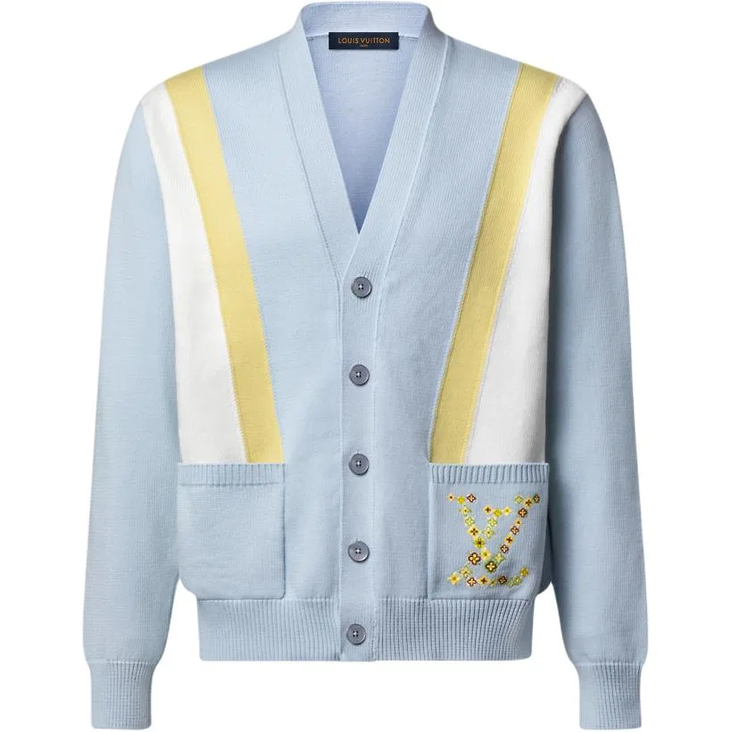 Вязаный джемпер LOUIS VUITTON синий