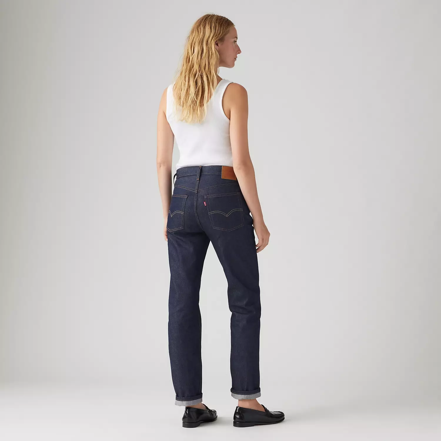 Женские джинсы 501 Original Selvedge Levi's, цвет Lined Up Selvedge - Dark Wash — фото 3
