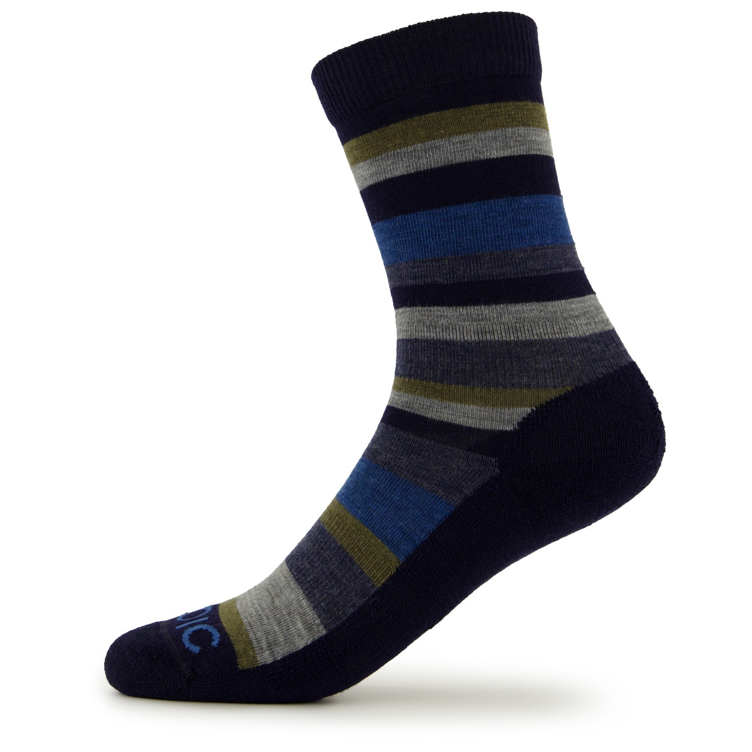 

Походные носки Stoic Merino Trekking Crew Socks Stripes, цвет Dark Grey/Green