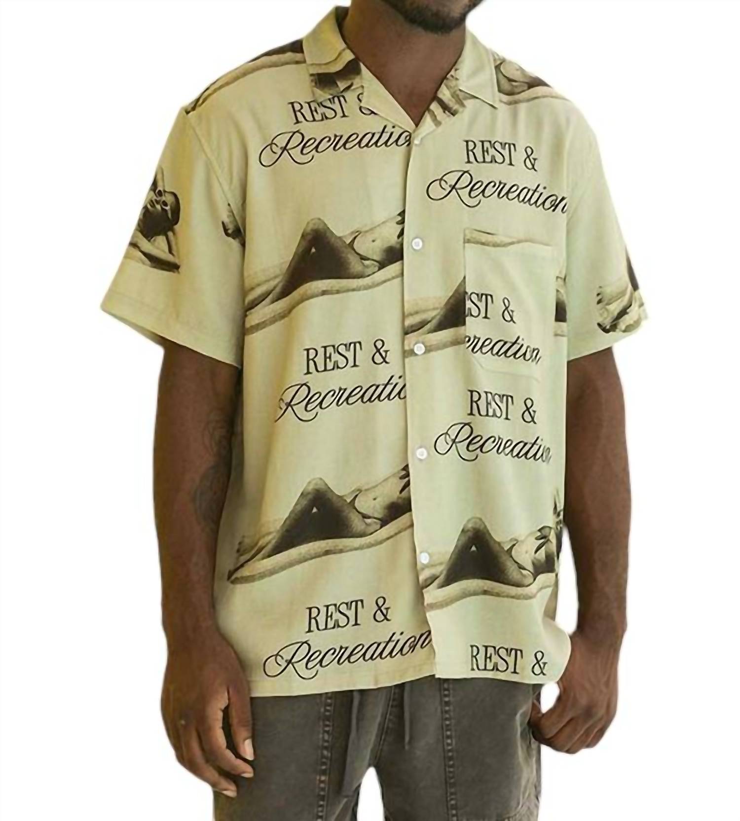

Рубашка Recreation Buttonup цвета Pale Olive Duvin Design Co.