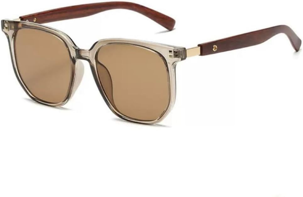 

Ретро-солнцезащитные очки для женщин и мужчин, модные солнцезащитные очки в деревянной оправе, классические трендовые очки с защитой от УФ-излучения UV400 HVTVTLA, Champagne Brown