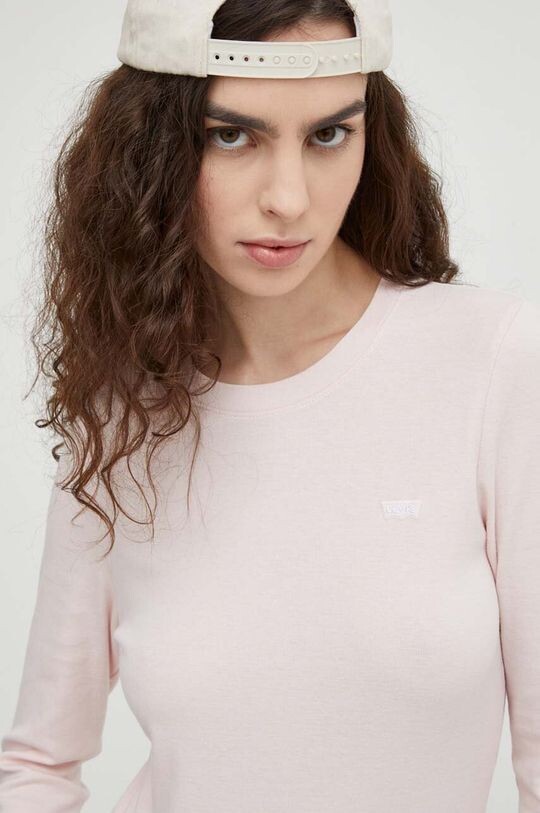 

Хлопковая рубашка с длинными рукавами Levi's, розовый