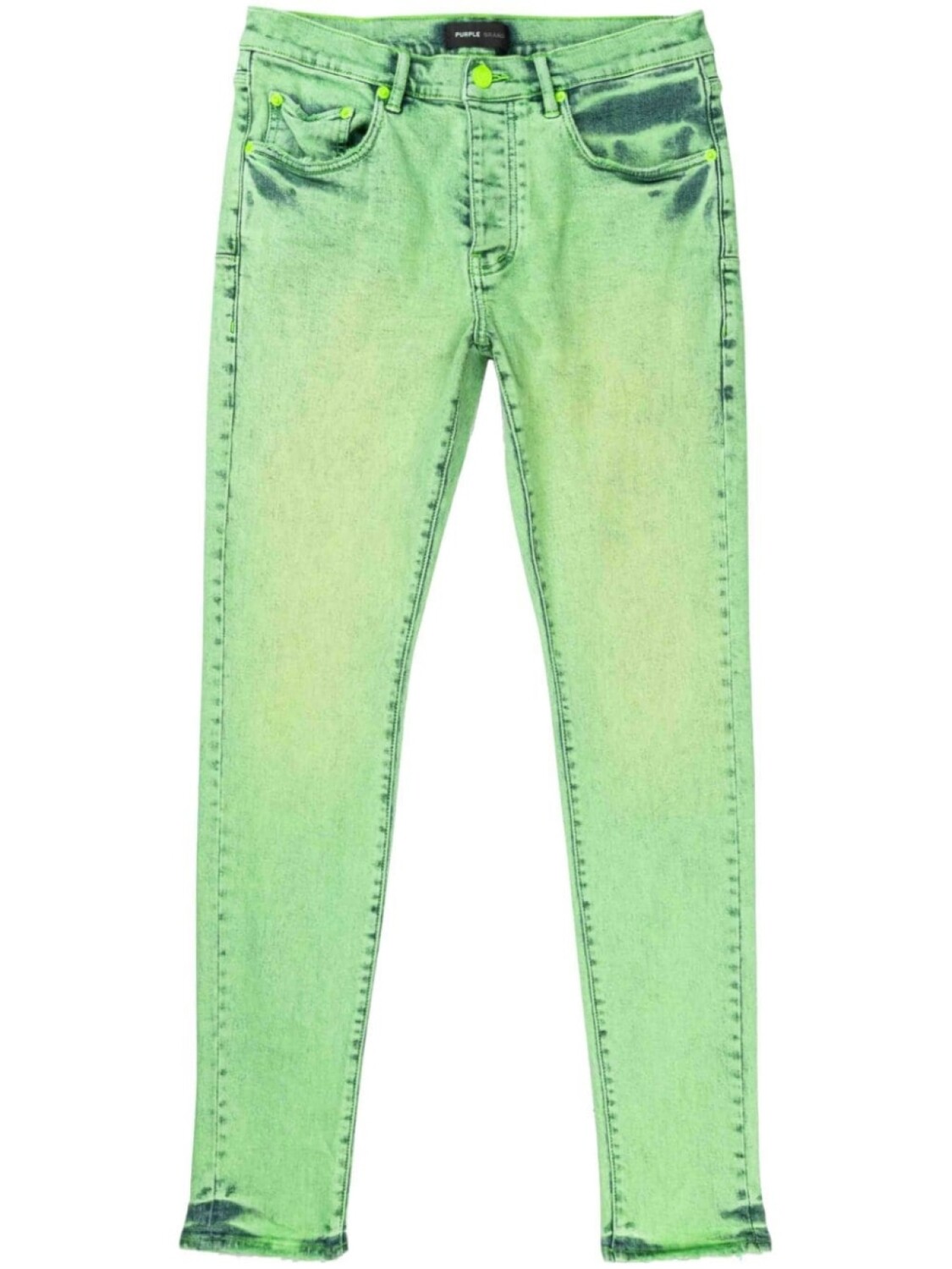 

Purple Brand джинсы скинни из вареного денима, зеленый