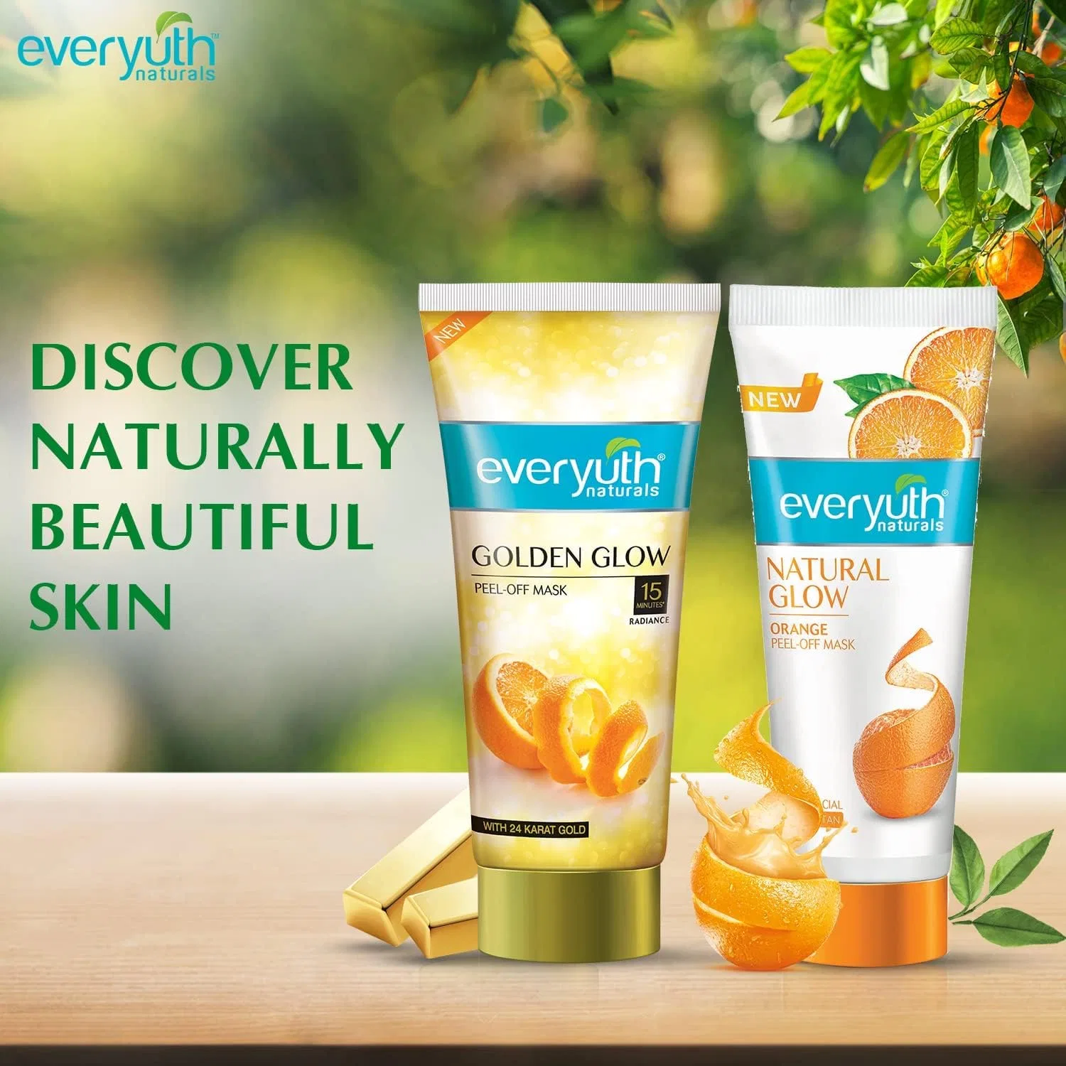 Маска для лица Everyuth — Naturals Advanced Golden Glow с 24K золотом, 90 г — фото 4
