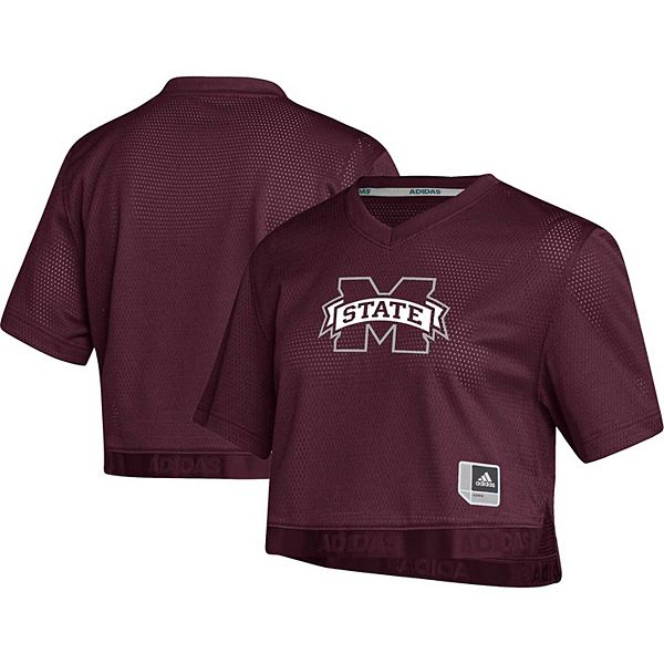

Женская красная футболка Mississippi State Bulldogs Primegreen с V-образным вырезом Adidas, Красный, Женская красная футболка Mississippi State Bulldogs Primegreen с V-образным вырезом Adidas