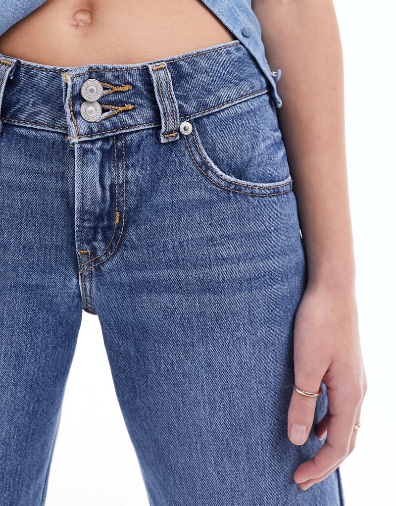 Голубые джинсы свободного кроя с низкой посадкой Levi's Superlow — фото 3