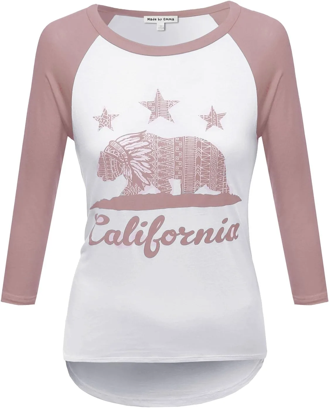 

Футболка бейсбольная Made by Emma с рукавом 3/4