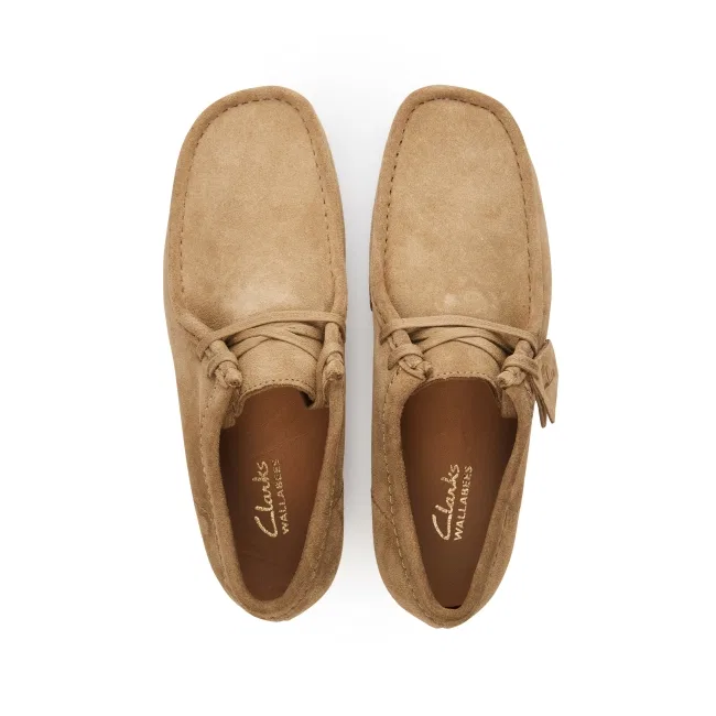 Мужские повседневные ботинки Wallabee Evo коричневые от Clarks — фото 3