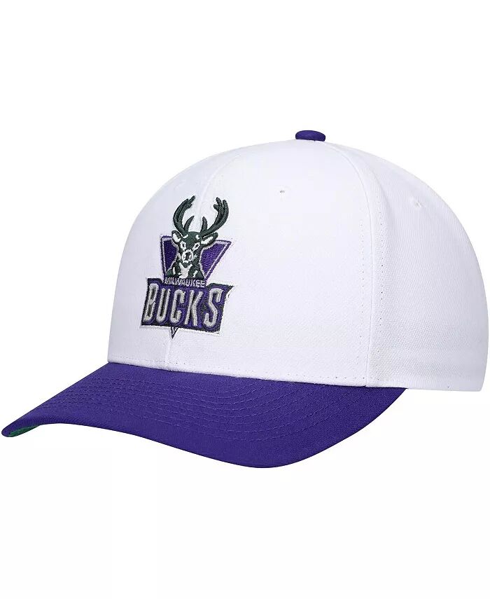 

Мужская белая, фиолетовая бейсболка Milwaukee Bucks Hardwood Classics Core 2-Tone 2.0 Pro Snapback Mitchell & Ness