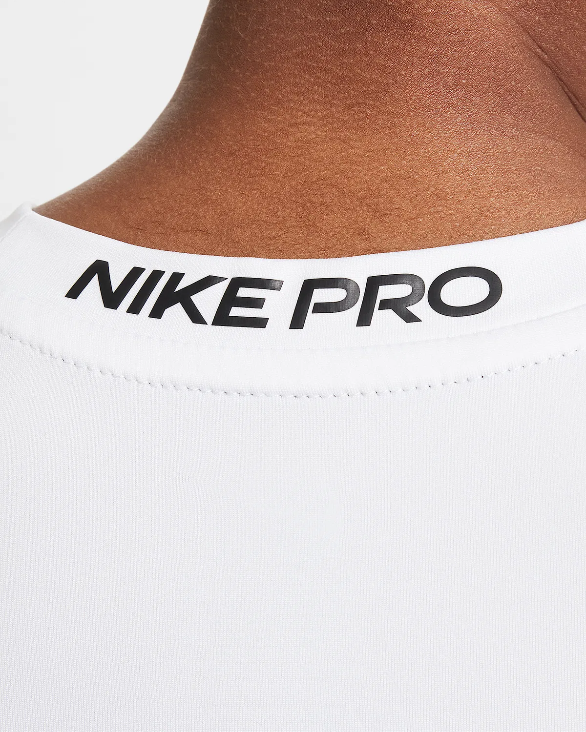 Little Kids' Dri-FIT Short-Sleeve Top Nike Pro, White — фото 4