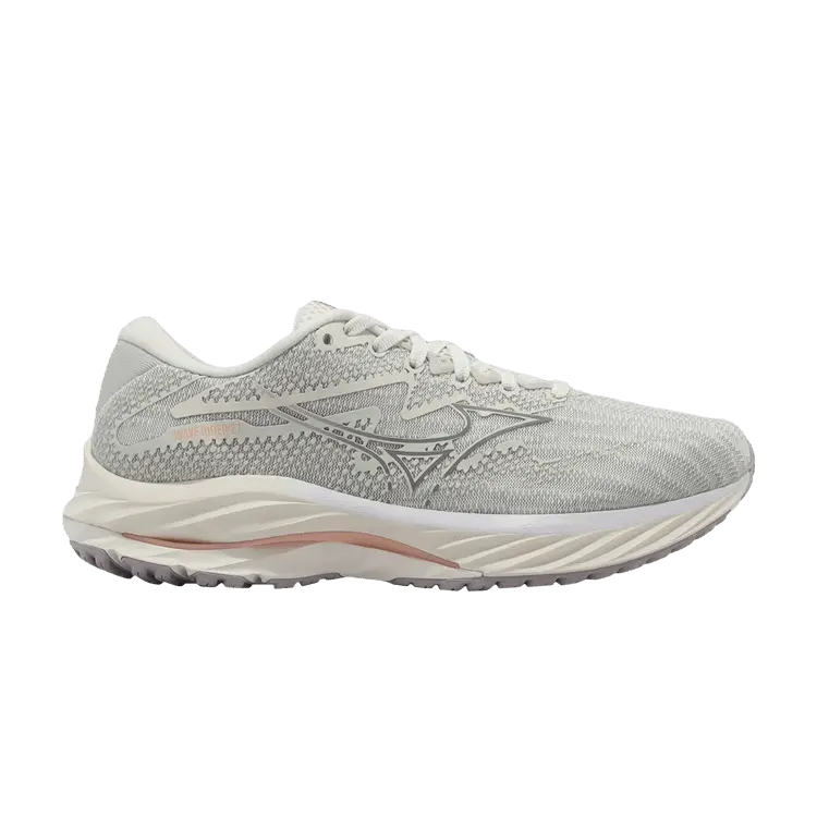 

Кроссовки Mizuno Wmns Wave Rider 27 Super Wide Snow White Silver Bullet, белый