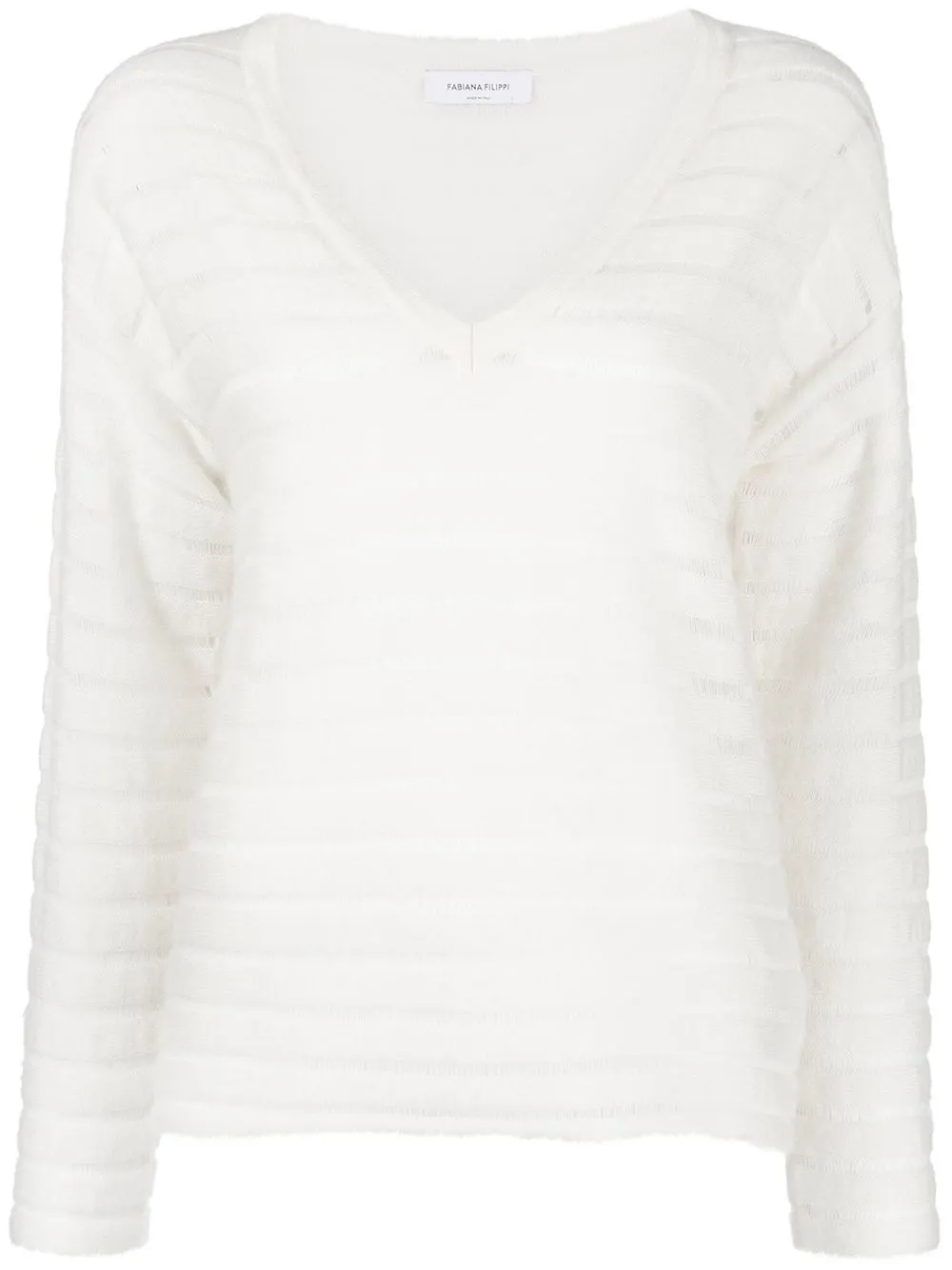 

Джемпер с V-образным вырезом Fabiana Filippi, белый