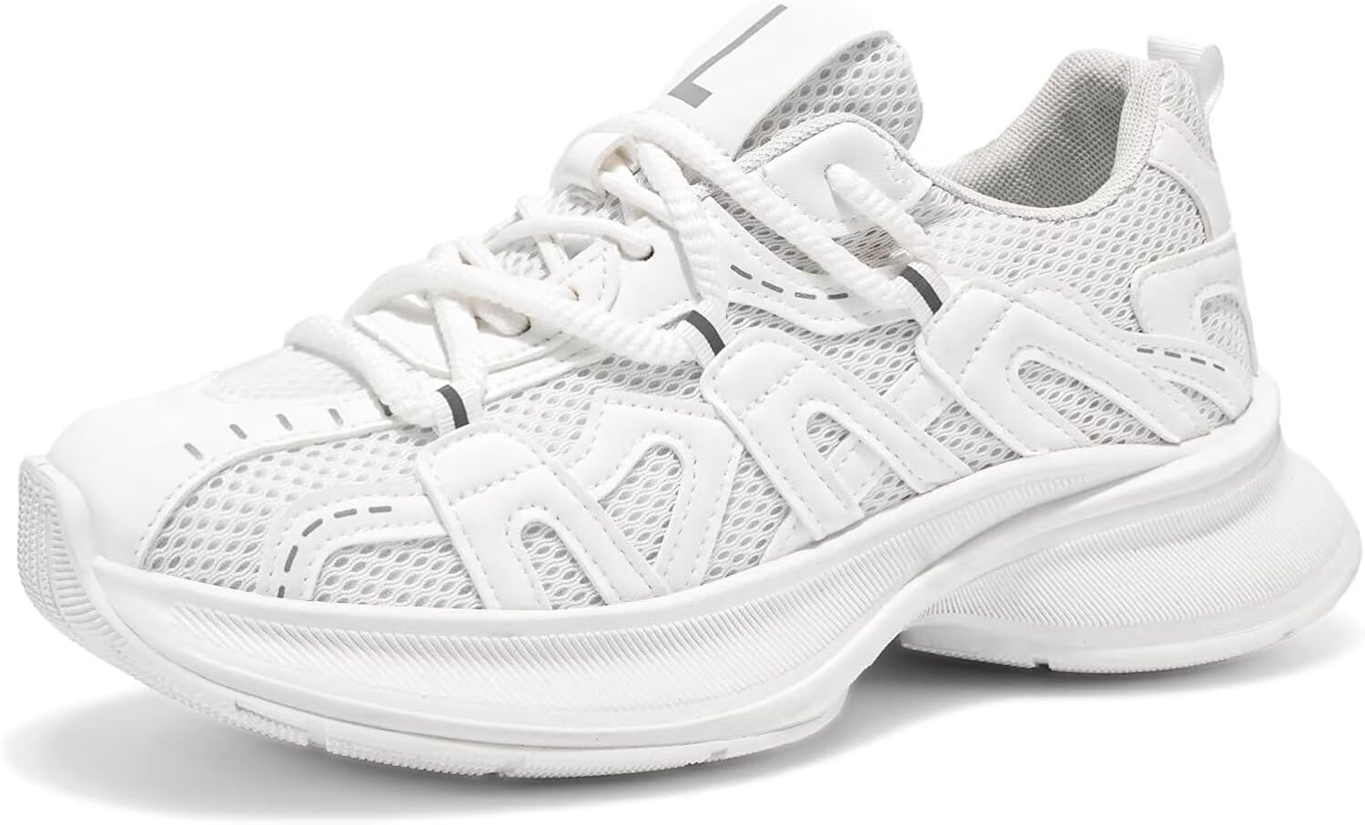 

Мужские кроссовки Ozefiad с толстой подошвой, на шнуровке, дышащие, повседневные, модные мужские кеды, белый