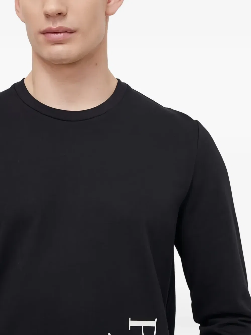 Топ для пижамы с длинными рукавами и логотипом POLO RALPH LAUREN, черный — фото 4