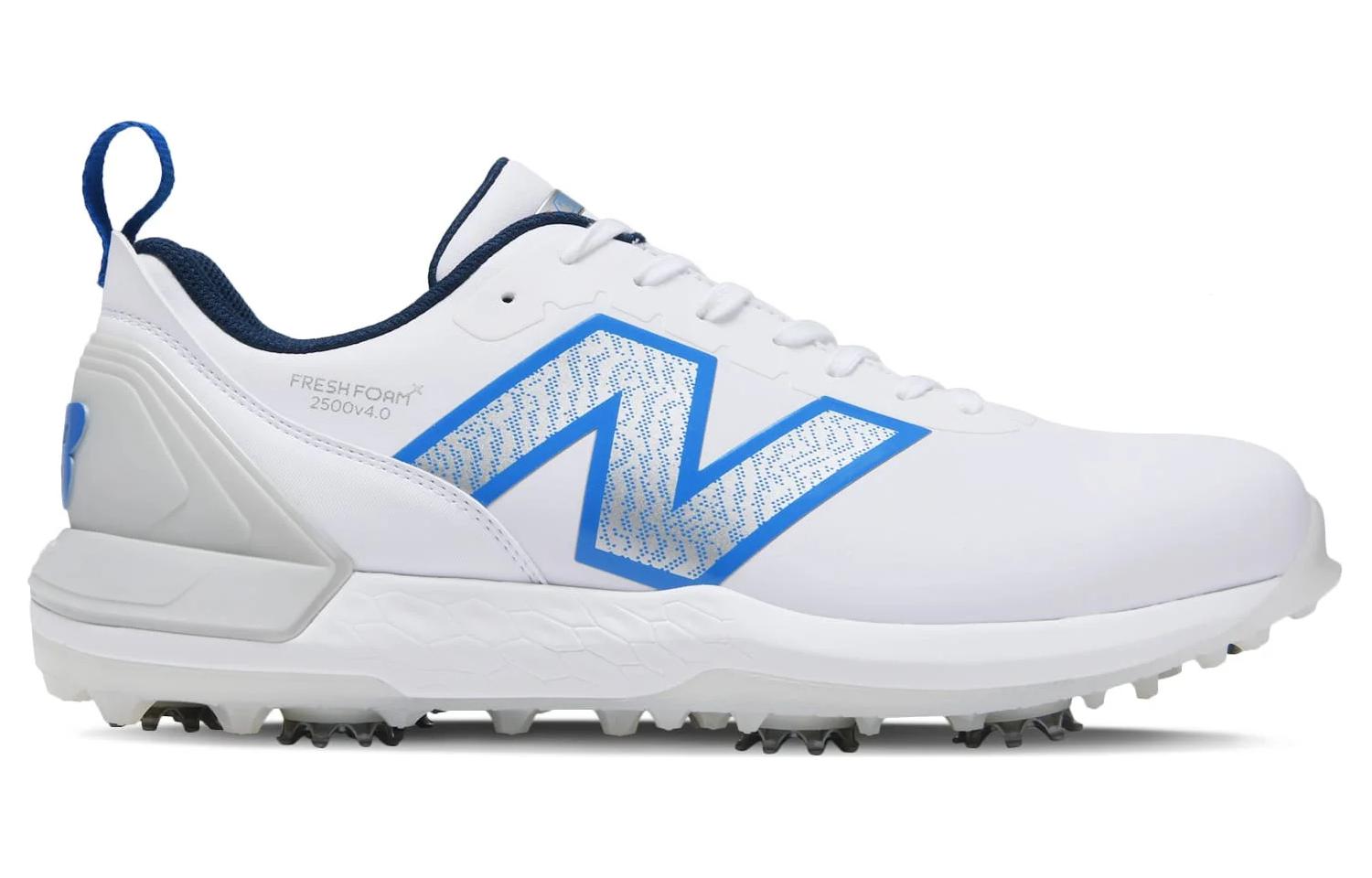 New Balance Fresh Foam X 2500 V4 A4 Амортизирующие износостойкие низкие гольф-ботинки унисекс бело-синие — фото 2