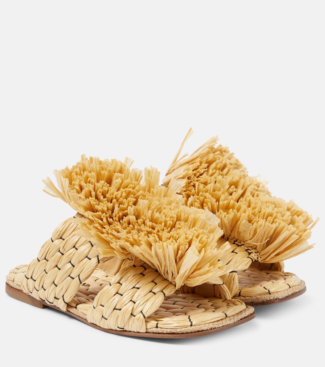 Шлепанцы-эспадрилья из рафии Dries Van Noten, бежевый