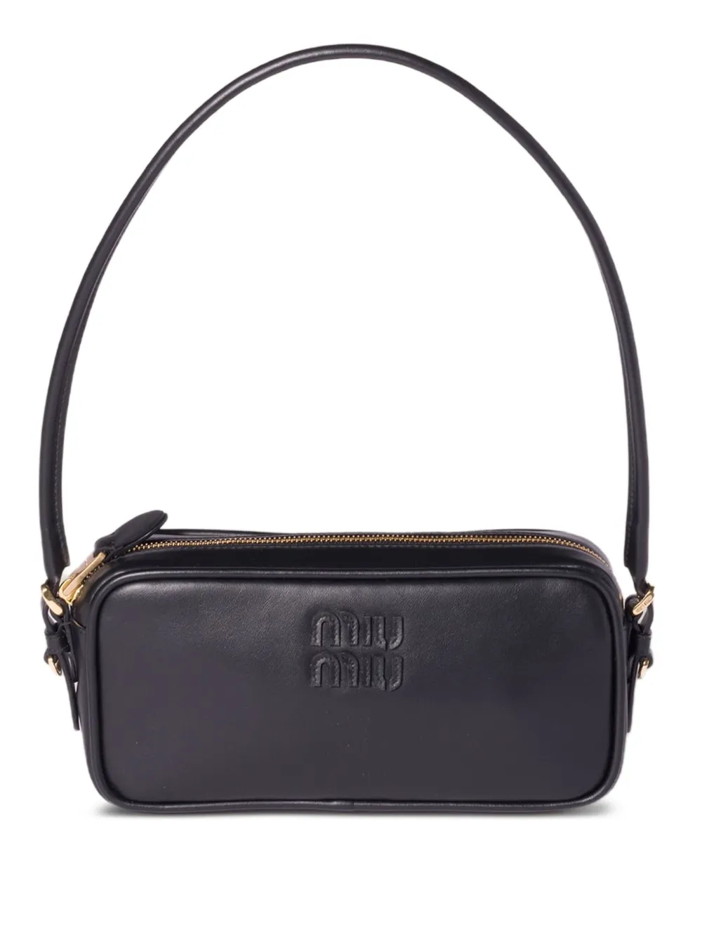 

Мини-сумка с логотипом MIU MIU, черный