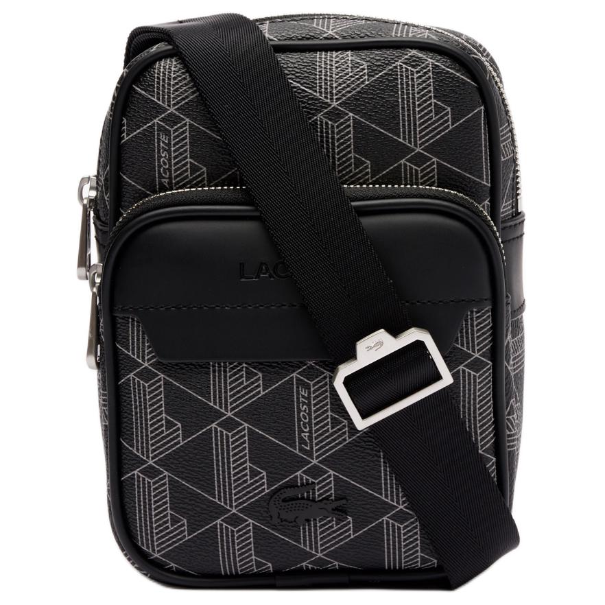 

LACOSTE Кожаный рюкзак через плечо, Black
