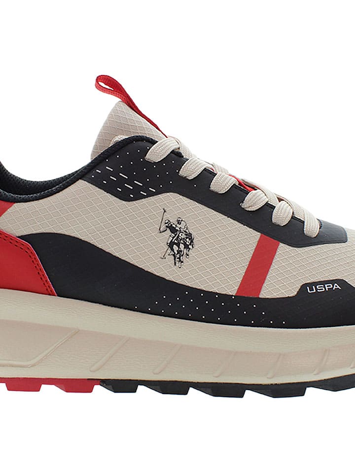 Кроссовки кремового/красного/черного цвета U.S. Polo Assn. — фото 4