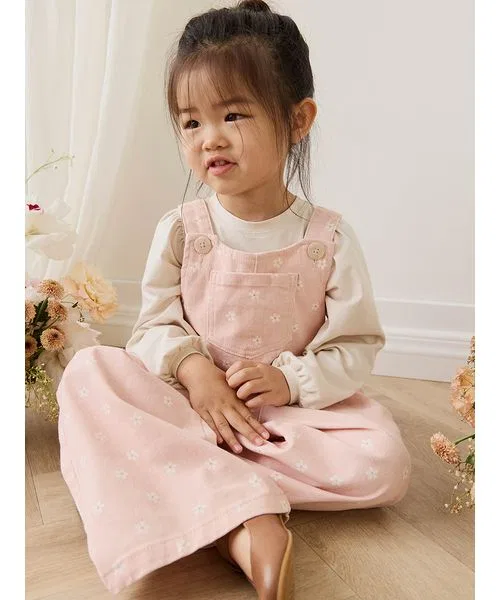 Комбинезон Josie Floral Trinket из хлопка с вышивкой, светло-розовый — фото 2